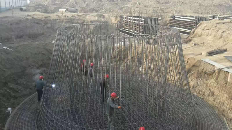 茌平垃圾发电厂80M钢筋混凝土烟囱工程